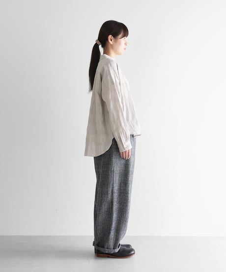 HUIS | “HUIS×尾州”縮絨ウールバルーンパンツロング（グレンチェック）【ユニセックス】506L