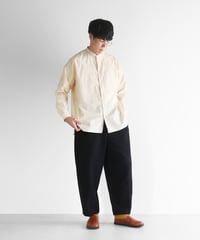 HUIS | 厚手モールスキンバルーンパンツロング（ブラック）【ユニセックス】506L