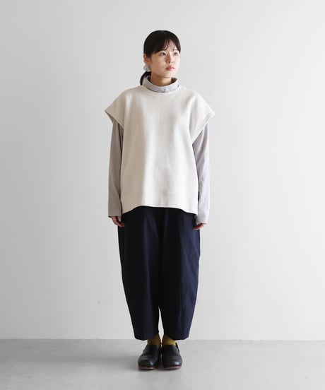 HUIS | ［HUIS in house］SUVINスウェットゆるベスト（ホワイトグレー）【ユニセックス】SW602