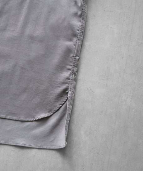 HUIS | みじんコールバンドカラーオーバーシャツ（アッシュグレー）【ユニセックス】015