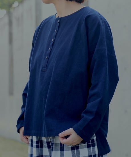 絲佳 | 藍染 ファーマーズシャツ（濃紺）