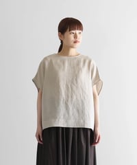 HUIS |シャトルリネン2way半袖ブラウス（きなり）【レディス】U622