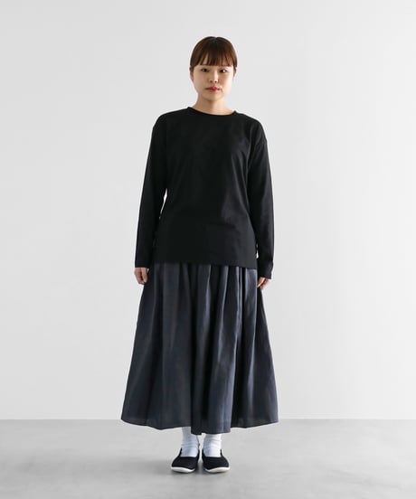 HUIS |［HUIS in house］SUVIN COTTON長袖カットソー（ブラック）【ユニセックス】CS201