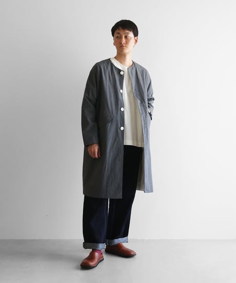 HUIS |ダウンプルーフコットンふかふかオーバーコート（トップ糸ダークグレー）【ユニセックス】305