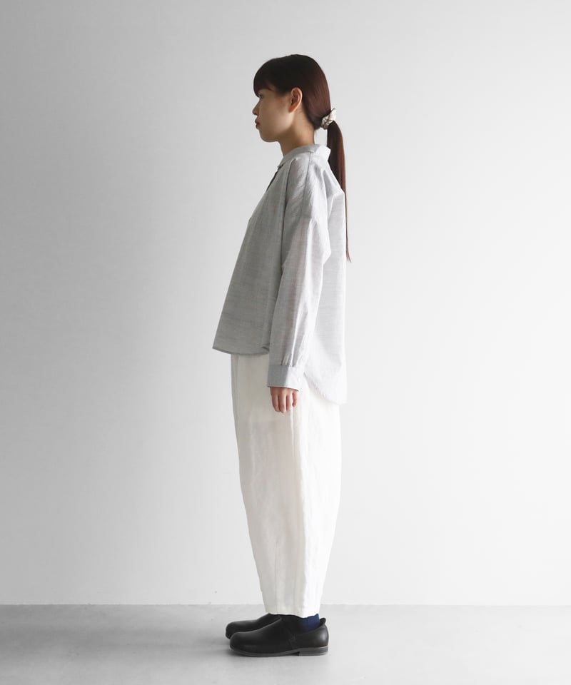 HUIS |バンブーリネンバルーンパンツ(白)【ユニセックス】506 HUIS |バンブーリネンバルーンパンツ(白)【ユニセックス】506