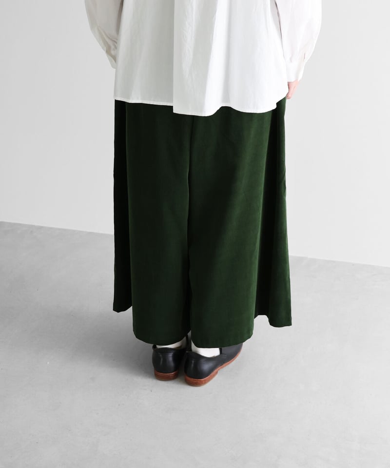 HUIS | みじんコールスカートパンツ(エバーグリーン HUIS | みじんコールスカートパンツ(エバーグリーン