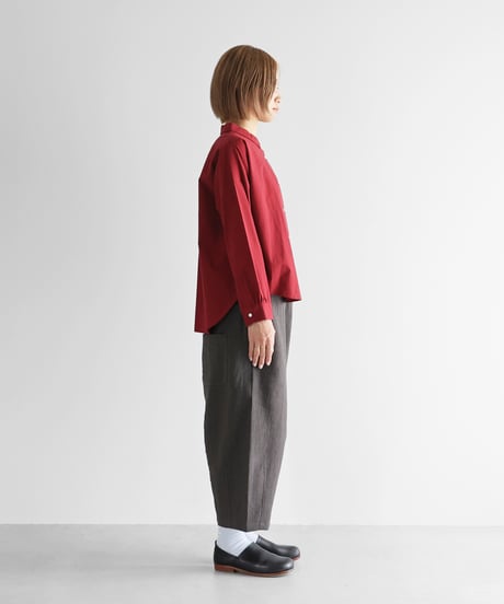 HUIS |オールドレピア天日干しラミーリネンバルーンパンツ（チャコールグレー）【ユニセックス】506