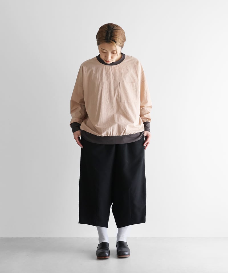 HUIS | モールスキンサルエルバルーンパンツ（ブラック）【ユニ