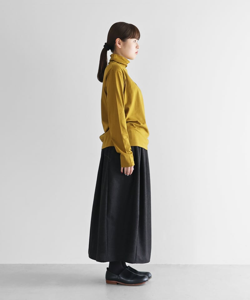 HUIS in house |SUVIN COTTON長袖タートルネックカットソー（ピクルス）