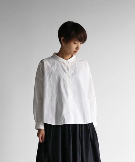HUIS | オーガニックコットンワイドブラウス（白）【レディス】U102