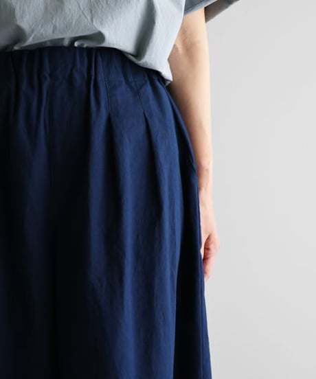 HUIS | やわらかシーチングコットンスカートパンツ（ダークネイビー）【レディス】505