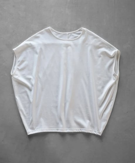 HUIS |［HUIS in house］SUVIN COTTONフレンチスリーブコクーンカットソー（白）【レディス】CS108