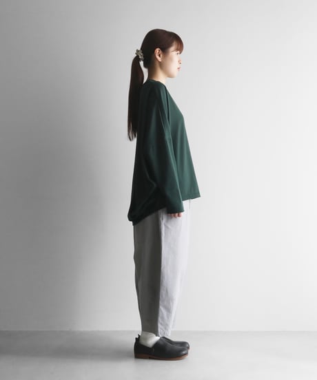 HUIS in house |SUVIN COTTON長袖コクーンカットソー（ダークグリーン）【レディス】CS202