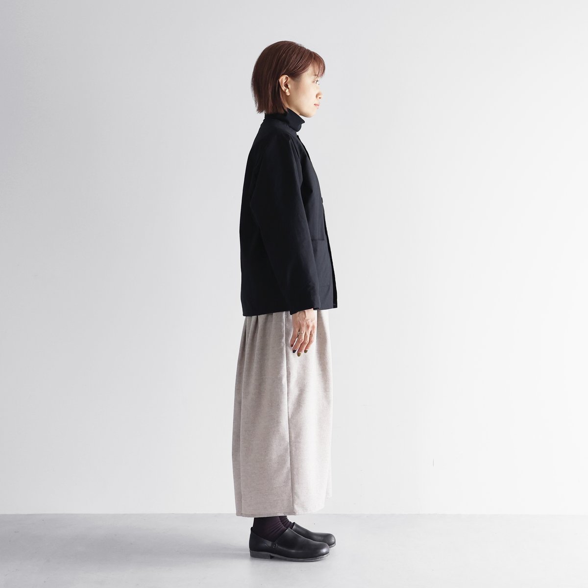 HUIS |ダウンプルーフコットンsunstate中綿ジャケット（ブラック