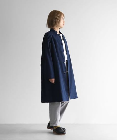 HUIS | やわらかシーチングコットンアトリエコート（ダークネイビー）【ユニセックス】306