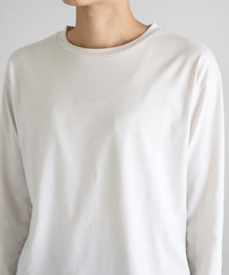 HUIS |［HUIS in house］SUVIN COTTON長袖カットソー（グレージュ）【ユニセックス】CS201
