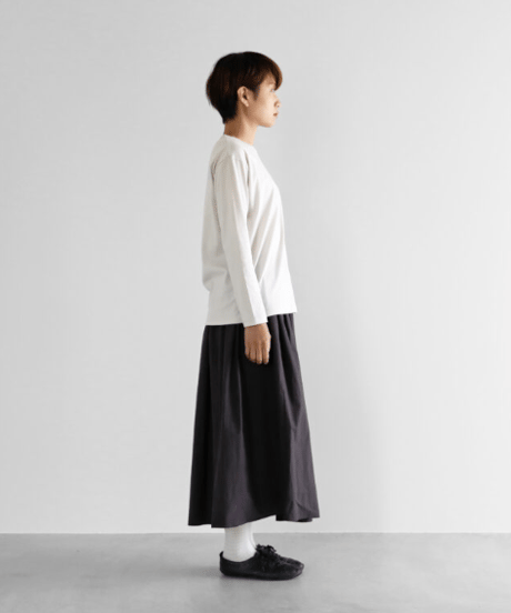 HUIS |［HUIS in house］SUVIN COTTON長袖カットソー（グレージュ）【ユニセックス】CS201