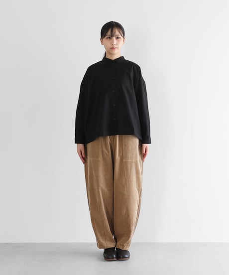 HUIS |【暮らしのおへそ一田さん×HUISコラボ】コーデュロイバルーンパンツロング（極太畝・ミルクティー）【ユニセックス】IH506L
