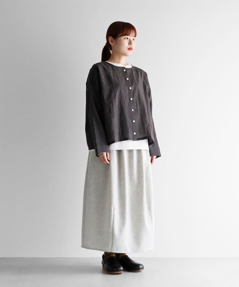 〜専用〜　ハウスHUIS◆ウォッシャブルウールショートカーディガン◆ダークグレー HUIS | ウォッシャブルウールショートカーディガン（グレー