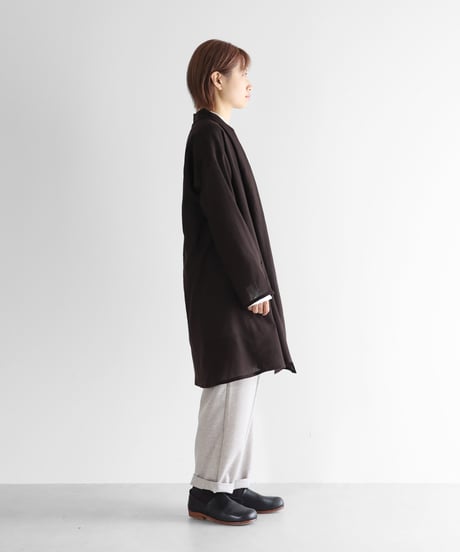 HUIS | ウォッシャブルウールロングカーディガン（ダークモカ）【ユニセックス】701