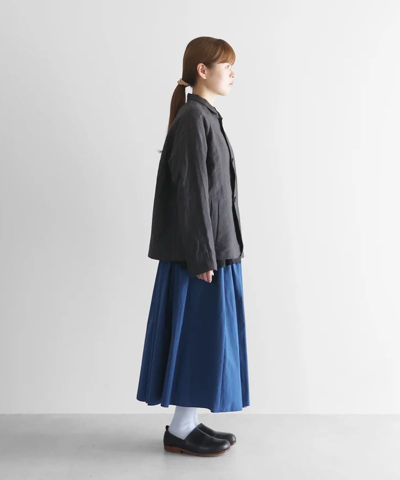 HUIS |バンブーリネンアトリエジャケット （ダークグレー