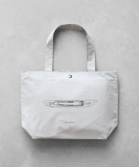 HUIS |“山口一郎×HUIS”限定トートバッグ【shuttle シャトル】（ミストグレー）YHS001