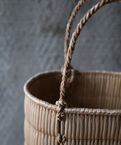 日本のかご | 岡山県 がま細工の手提げ
