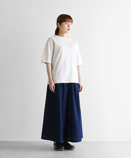 HUIS | やわらかシーチングコットンスカートパンツ（ダークネイビー）【レディス】505