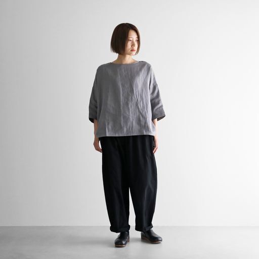 HUIS やわらかシーチングコットンバルーンパンツ　ロング（ブラック）506L fit=scale-down,w=1200
