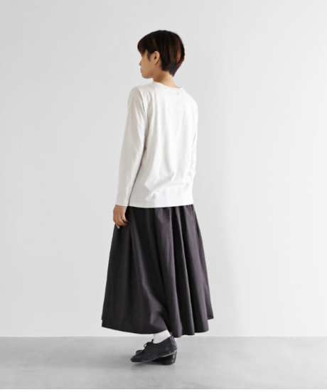 HUIS |［HUIS in house］SUVIN COTTON長袖カットソー（グレージュ）【ユニセックス】CS201