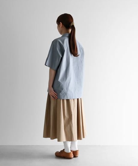 HUIS | オーガニックコットン半袖ポロシャツ（ブルーグレー）【ユニセックス】616
