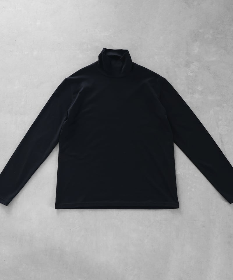 HUIS in house |SUVIN COTTON長袖タートルネックカットソー（ブラック）