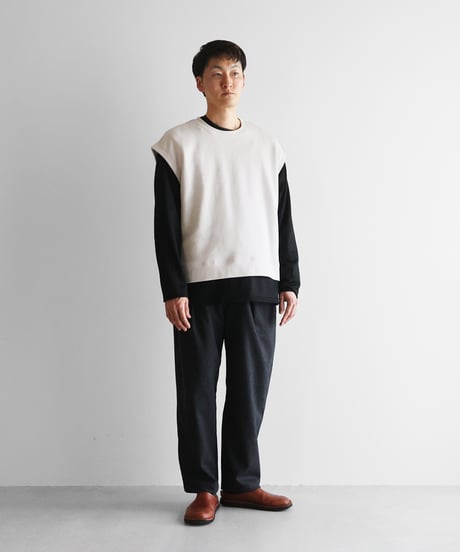 HUIS | ［HUIS in house］SUVINスウェットゆるベスト（ホワイトグレー）【ユニセックス】SW602