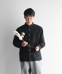 HUIS | やわらかシーチングコットンアトリエコート（ダークネイビー