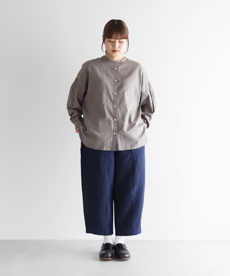 HUIS |バンブーリネンバルーンパンツ（ネイビー）【ユニセックス
