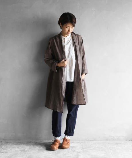 HUIS | ウォッシャブルウールロングカーディガン（チャコールブラウン）【ユニセックス】701
