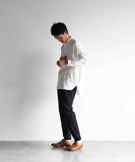 HUIS | スヴィンオックスフォードバンドカラーオーバーシャツ（きなり）【ユニセックス】015