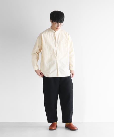 HUIS | 厚手モールスキンバルーンパンツロング（ブラック）【ユニセックス】506L