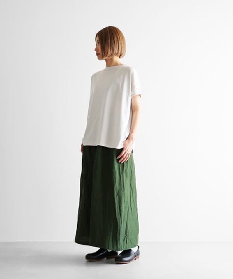 HUIS | バンブーリネンスカートパンツ(エバーグリーン)【レディス
