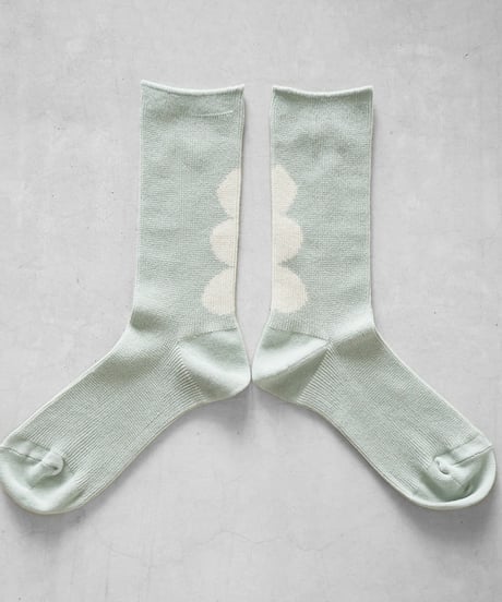 HUIS |［HUISのくつした］JACQUARD ishikoro（オフミント）【ユニセックス22cm-27cm】