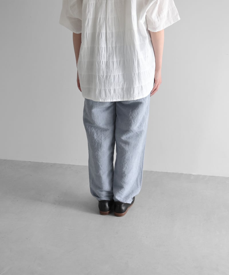 HUIS |バンブーリネンイージーワークパンツ（ライトブルー）【ユニ