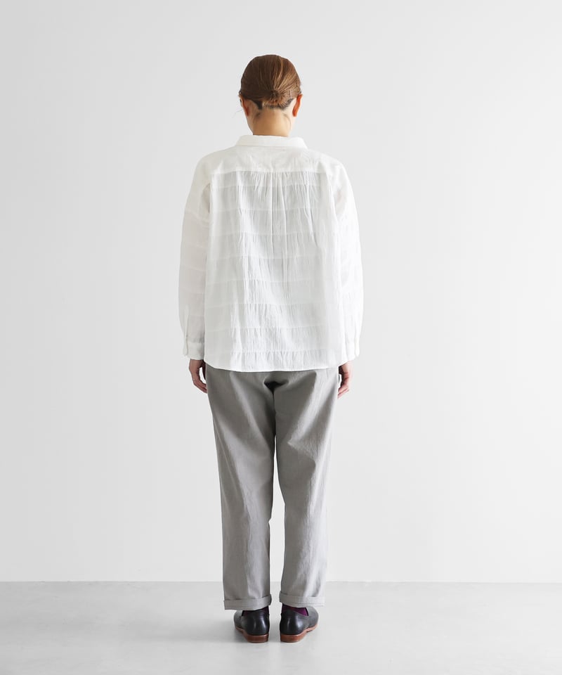 HUIS |やわらかシーチングコットンイージーワークパンツ（ライトグレー