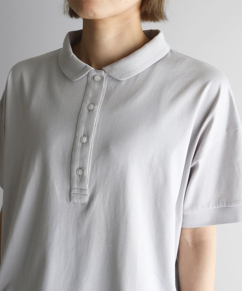 【新品】HUIS in house SUVIN COTTON 半袖ポロカットソー 新品】HUIS in house SUVIN COTTON 半袖ポロカットソー