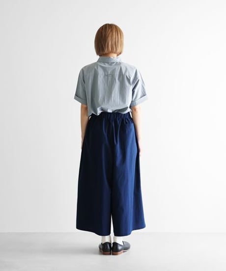 HUIS | やわらかシーチングコットンスカートパンツ（ダークネイビー）【レディス】505