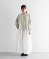 HUIS シャトルリネン ロングスカート 白 U402 シャトルリネンロングスカート（白）【レディス】U402 | HUIS