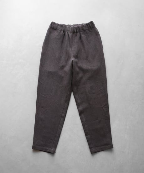HUIS |オールドレピア天日干しラミーリネンイージープレーンパンツ（チャコールグレー）【ユニセックス】510