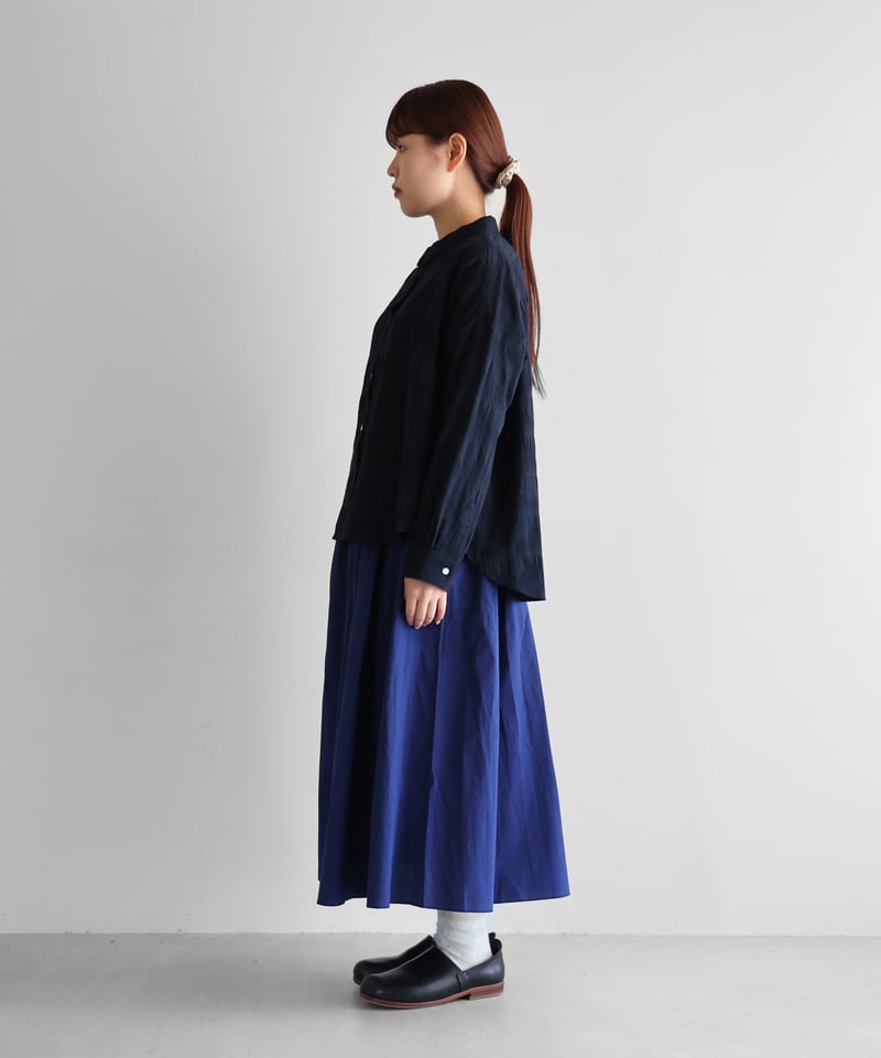 HUIS |コードレーンロングスカート（フレンチネイビー