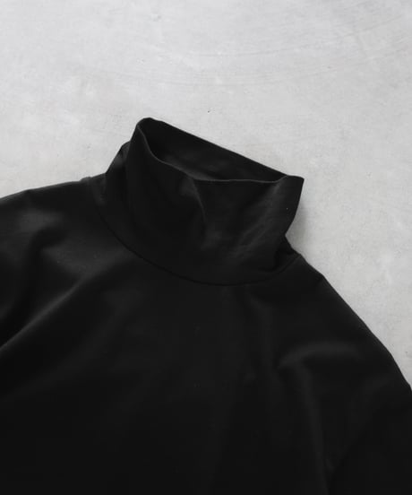 HUIS |［HUIS in house］SUVIN COTTON長袖タートルネックカットソー（ブラック）【ユニセックス】CS203