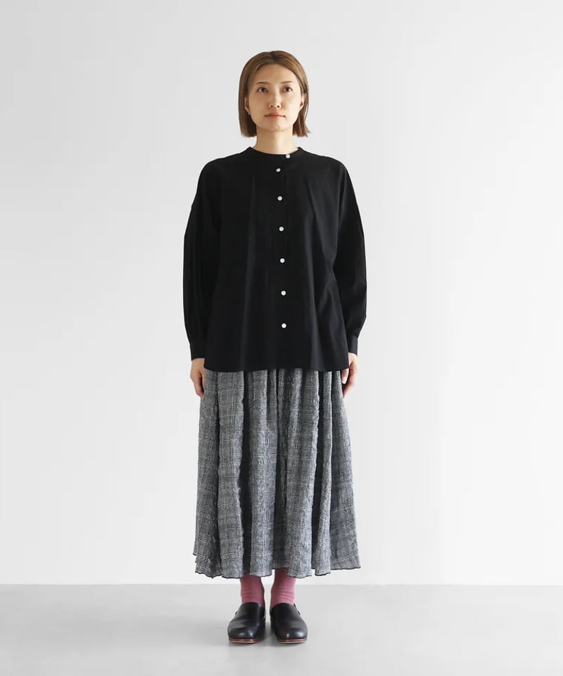 HUIS×尾州”縮絨ウールフランネルプレーンスカート HUIS.遠州織物 HUIS×尾州”縮絨ウールフランネルプレーンスカート U403リリース