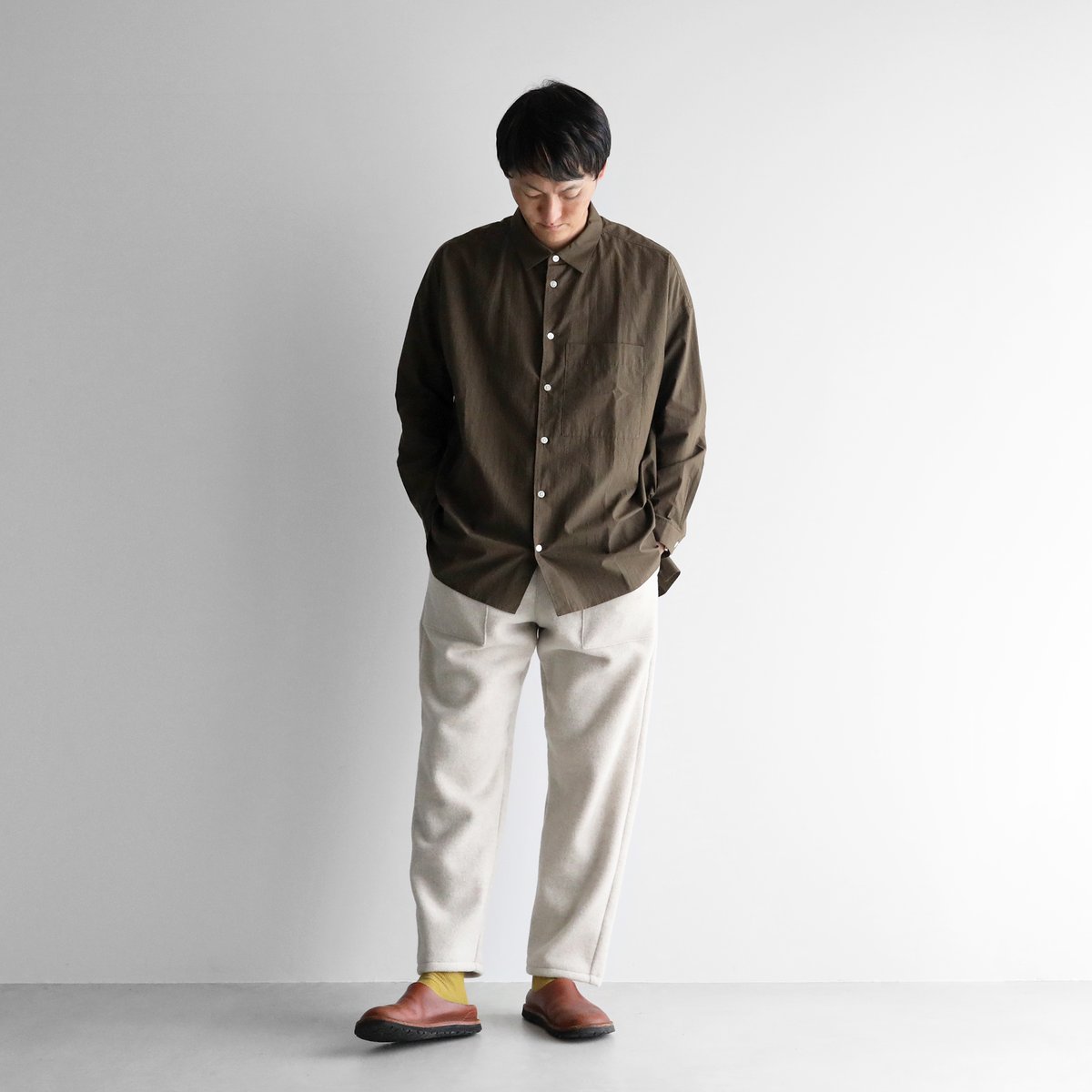 【美品】ARTS&SCIENCE　縮絨ウール サルエル パンツ　秋冬　フランネル 美品】ARTS&SCIENCE 縮絨ウール サルエル パンツ 秋冬